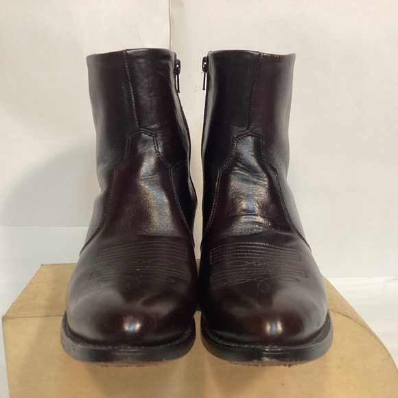 Durango leather side zip western boots men’s size 8 1/2  Cordovan - Picture 3 of 8